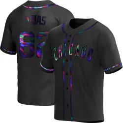 Chicago Cubs Michael Arias Black Holographic Replica Men's Alternate Player Jersey