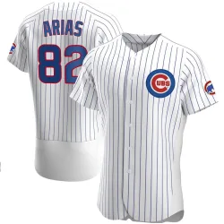 Chicago Cubs Michael Arias White Authentic Men's Home Player Jersey