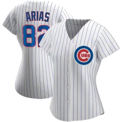 Chicago Cubs Michael Arias White Authentic Women's Home Player Jersey