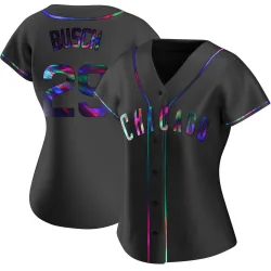 Chicago Cubs Michael Busch Black Holographic Replica Women's Alternate Player Jersey