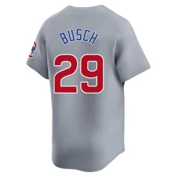 Chicago Cubs Michael Busch Gray Limited Youth Road Player Jersey