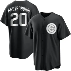 Chicago Cubs Miles Mastrobuoni White Replica Men's Black/ Player Jersey