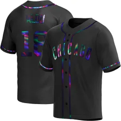 Chicago Cubs Moises Alou Black Holographic Replica Men's Alternate Player Jersey