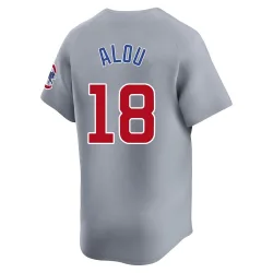 Chicago Cubs Moises Alou Gray Limited Men's Road Player Jersey