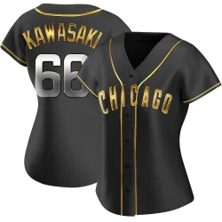 Chicago Cubs Munenori Kawasaki Black Golden Replica Women's Alternate Player Jersey