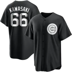 Chicago Cubs Munenori Kawasaki White Replica Youth Black/ Player Jersey