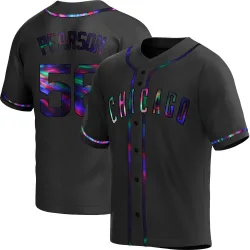 Chicago Cubs Nate Pearson Black Holographic Replica Men's Alternate Player Jersey