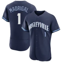 Chicago Cubs Nick Madrigal Navy Authentic Men's 2021 City Connect Player Jersey