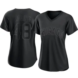 Chicago Cubs P.J. Higgins Black Authentic Women's Pitch Fashion Player Jersey