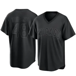 Chicago Cubs P.J. Higgins Black Replica Men's Pitch Fashion Player Jersey