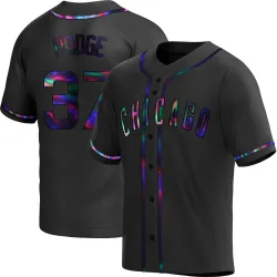 Chicago Cubs Porter Hodge Black Holographic Replica Men's Alternate Player Jersey