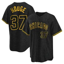 Chicago Cubs Porter Hodge Black Replica Men's Snake Skin City Player Jersey