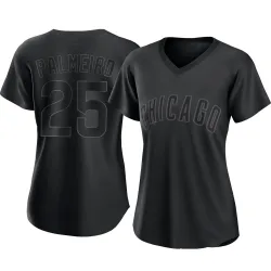 Chicago Cubs Rafael Palmeiro Black Authentic Women's Pitch Fashion Player Jersey