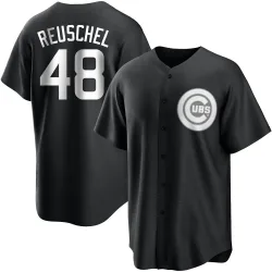 Chicago Cubs Rick Reuschel White Replica Youth Black/ Player Jersey