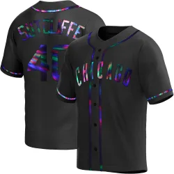 Chicago Cubs Rick Sutcliffe Black Holographic Replica Men's Alternate Player Jersey