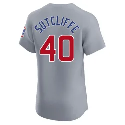 Chicago Cubs Rick Sutcliffe Gray Elite Men's Road Player Jersey