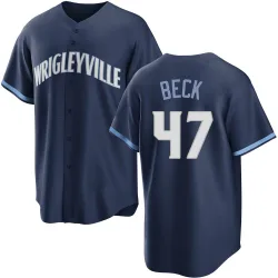 Chicago Cubs Rod Beck Navy Replica Men's 2021 City Connect Player Jersey