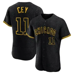 Chicago Cubs Ron Cey Black Authentic Men's Snake Skin City Player Jersey