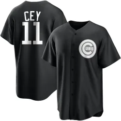 Chicago Cubs Ron Cey White Replica Men's Black/ Player Jersey