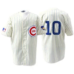 Chicago Cubs Ron Santo Official Cream Authentic Men's Mitchell and Ness 1969 Throwback Player MLB Jersey