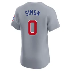 Chicago Cubs Ronny Oliver Simon Gray Elite Men's Road Player Jersey