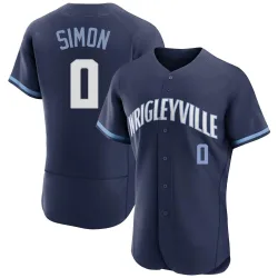 Chicago Cubs Ronny Oliver Simon Navy Authentic Men's 2021 City Connect Player Jersey