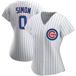 Chicago Cubs Ronny Oliver Simon White Authentic Women's Home Player Jersey