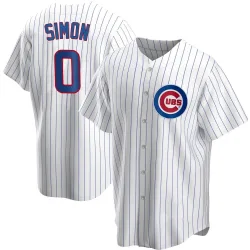 Chicago Cubs Ronny Oliver Simon White Replica Men's Home Player Jersey