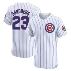 Chicago Cubs Ryne Sandberg White Elite Men's Home Player Jersey