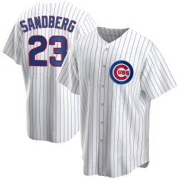 Chicago Cubs Ryne Sandberg White Replica Men's Home Player Jersey