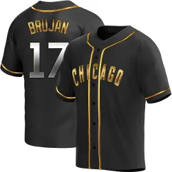 Chicago Cubs Vidal Brujan Black Golden Replica Men's Alternate Player Jersey