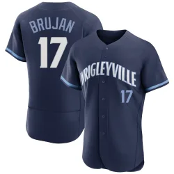 Chicago Cubs Vidal Brujan Navy Authentic Men's 2021 City Connect Player Jersey