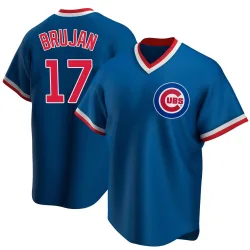 Chicago Cubs Vidal Brujan Royal Replica Men's Road Cooperstown Collection Player Jersey