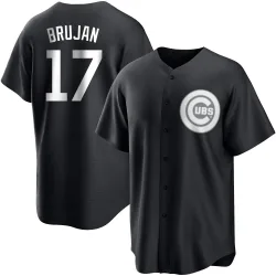 Chicago Cubs Vidal Brujan White Replica Men's Black/ Player Jersey