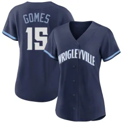 Chicago Cubs Yan Gomes Navy Authentic Women's 2021 City Connect Player Jersey