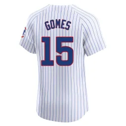 Chicago Cubs Yan Gomes White Elite Men's Home Player Jersey